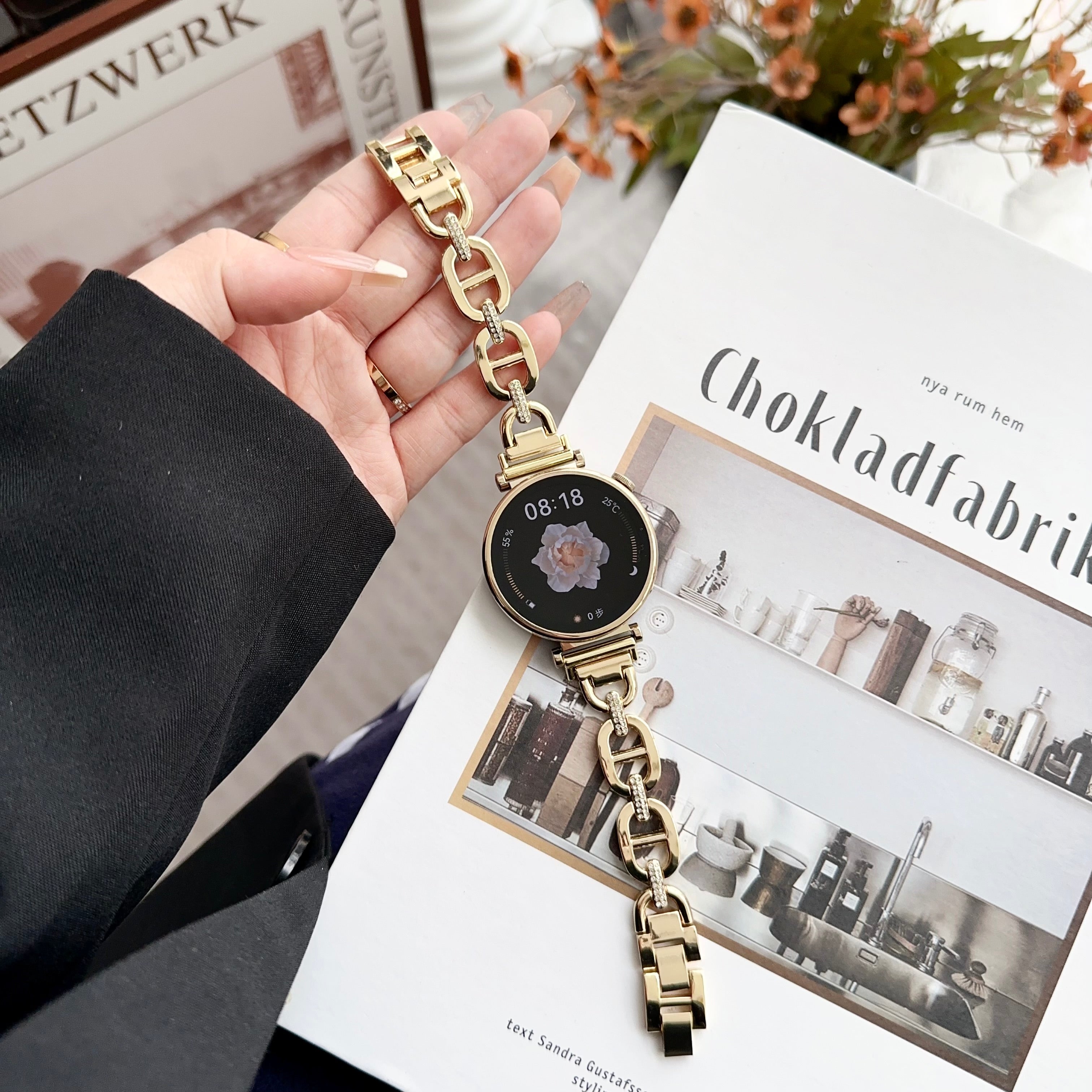 For Samsung Galaxy Watch3 45mm / Huawei Watch GT 4 46mm Zinc Alloy Watch Strap 22mm Band Bracelet - Gold For Samsung Galaxy Watch3 45mm / Huawei Watch GT 4 46mm Zinc Alloy Watch Strap 22mm Band Bracelet - Gold